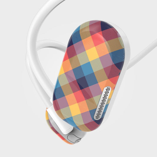 Purity Air Open Ear Headphones - Abstract Check Plaid Color