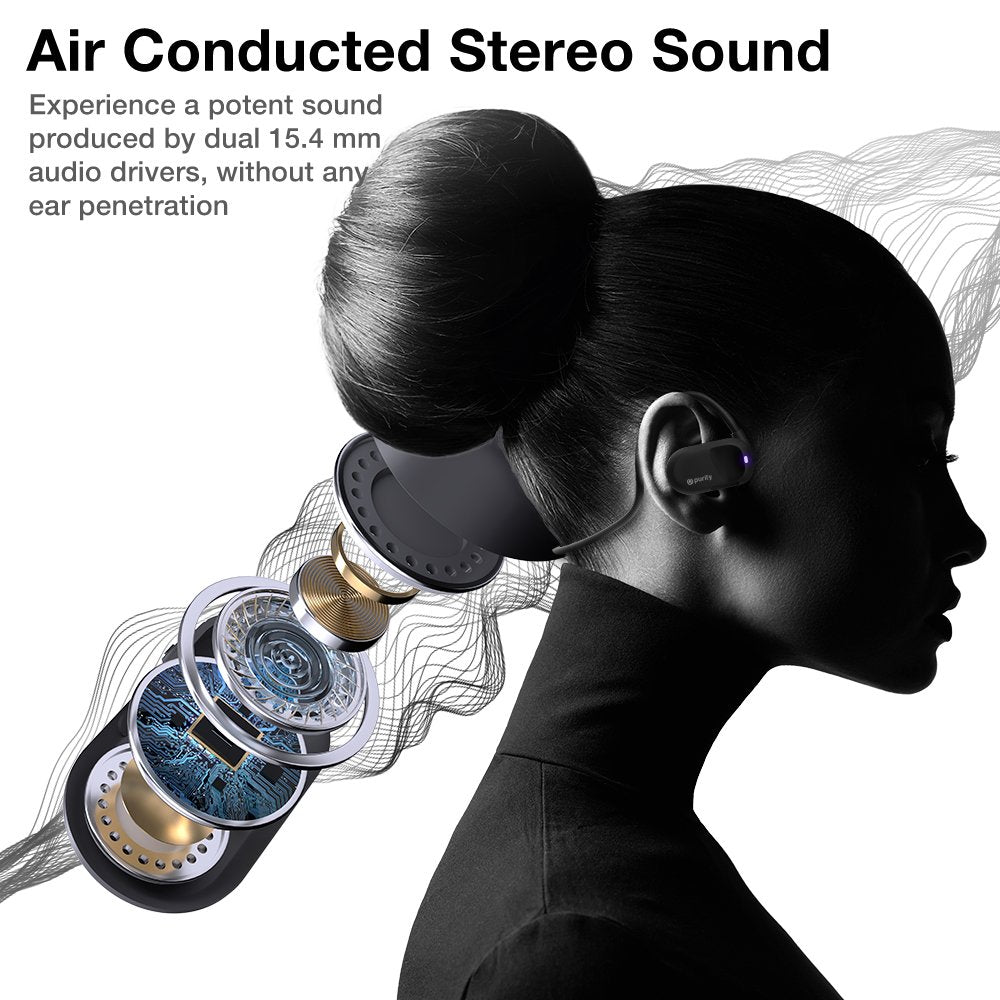 Purity Air Open Ear Headphones - Black