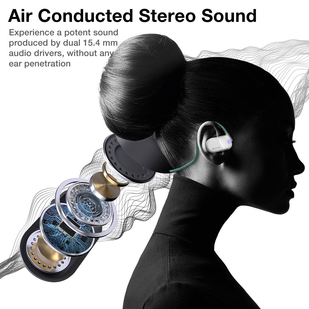 Purity Air Open Ear Headphones - Turquoise / White