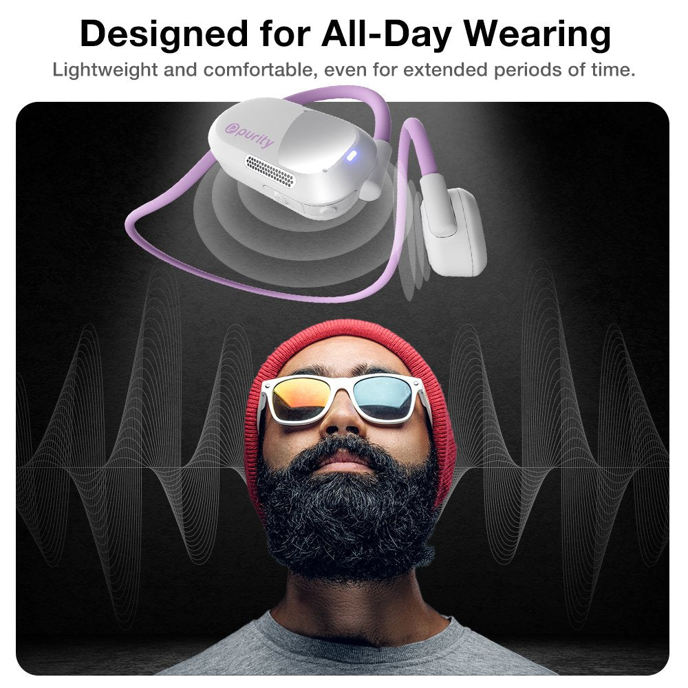 Purity Air Open Ear Headphones - Lilac / White