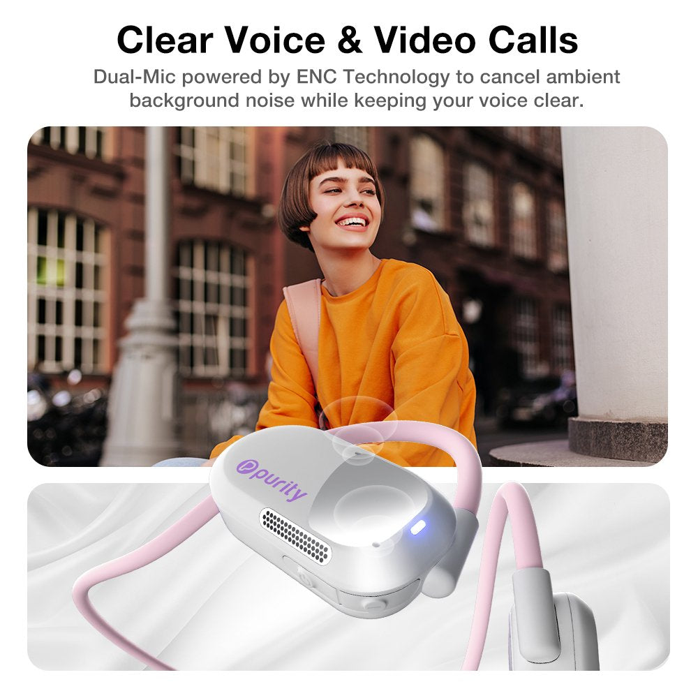 Purity Air Open Ear Headphones - Lilac / White