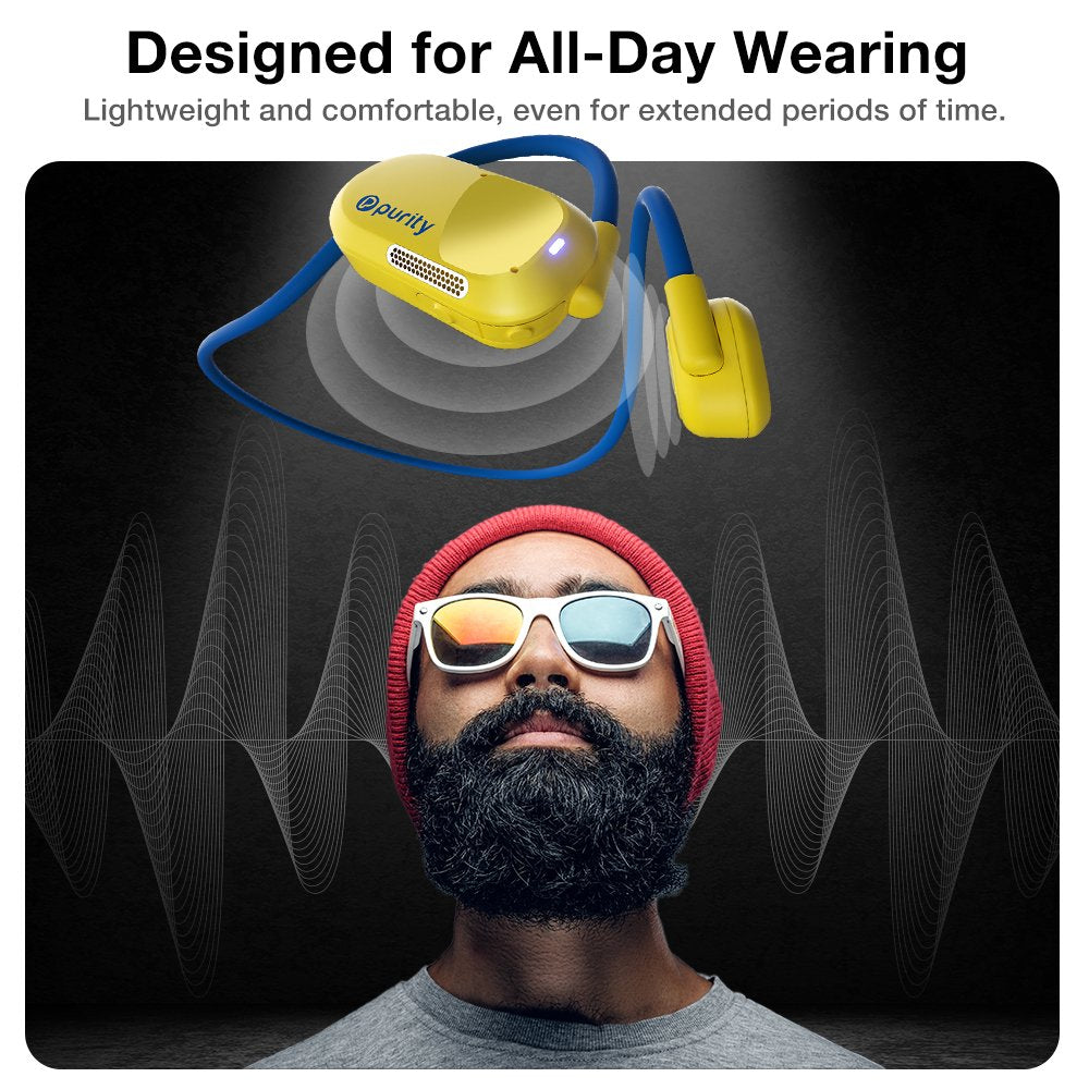 Purity Air Open Ear Headphones - Yellow/Blue