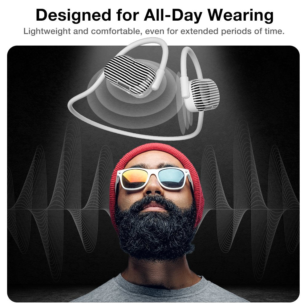 Purity Air Open Ear Headphones - Black And White Stripes