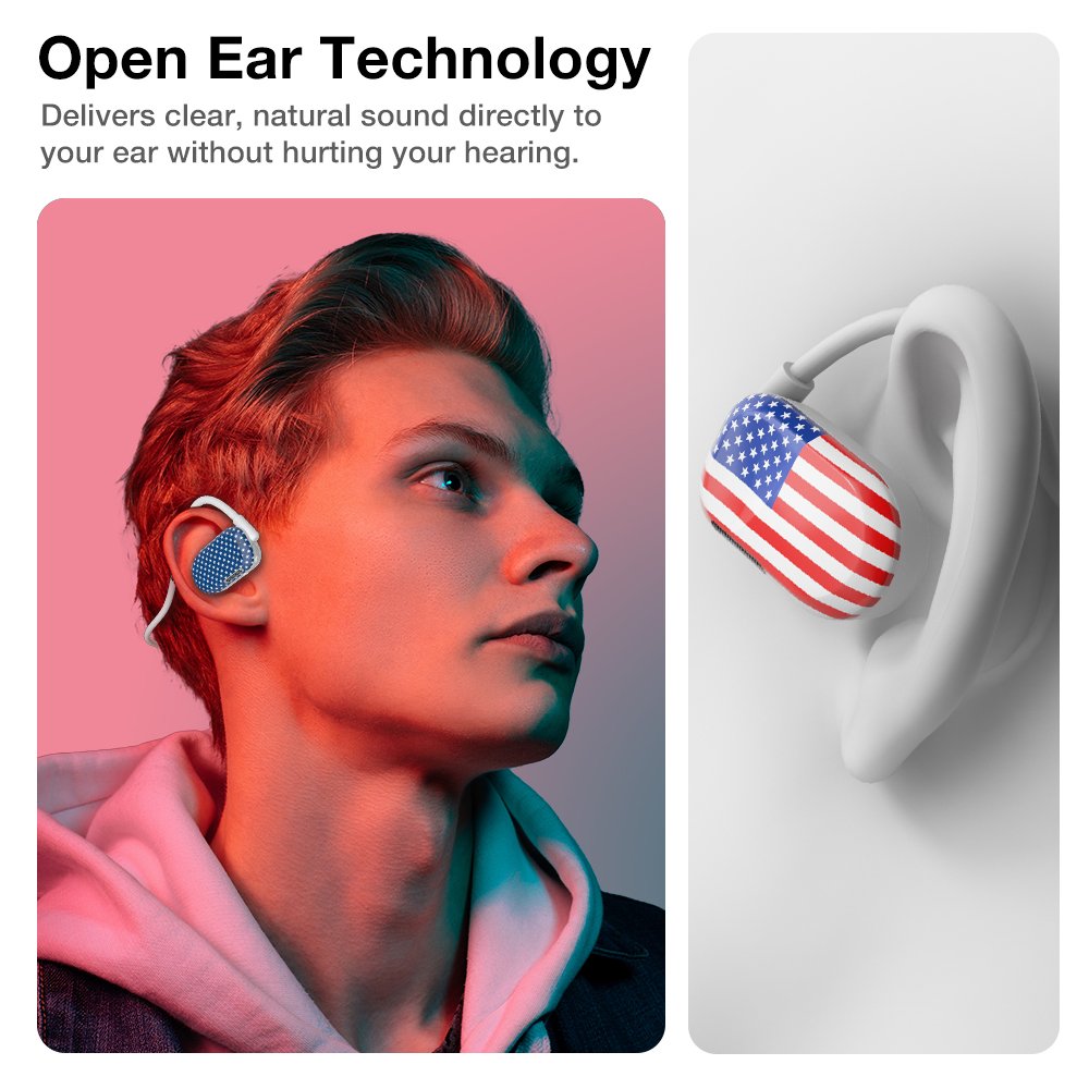 Purity Air Open Ear Headphones - US Flag / Star